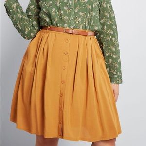 ModCloth Bookstore's Best A-Line Skirt Tan